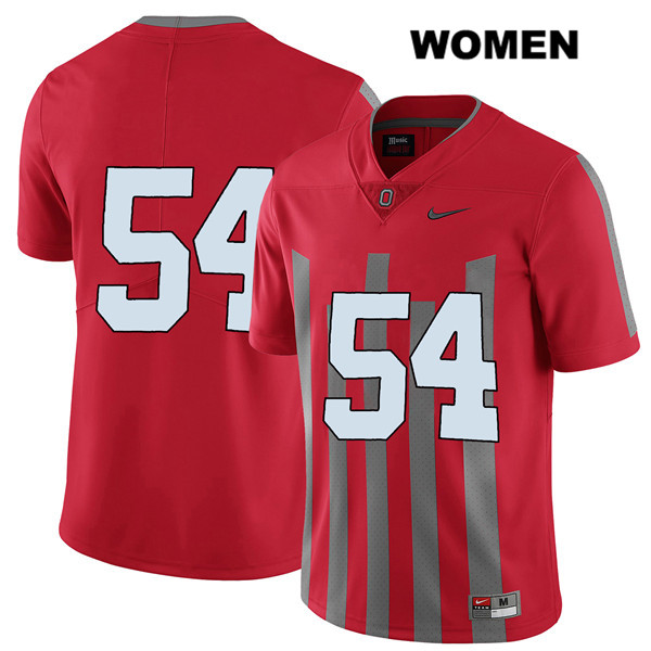 Ohio State Buckeyes Women's Matthew Jones #54 Red Authentic Nike Elite No Name College NCAA Stitched Football Jersey KA19O00VJ